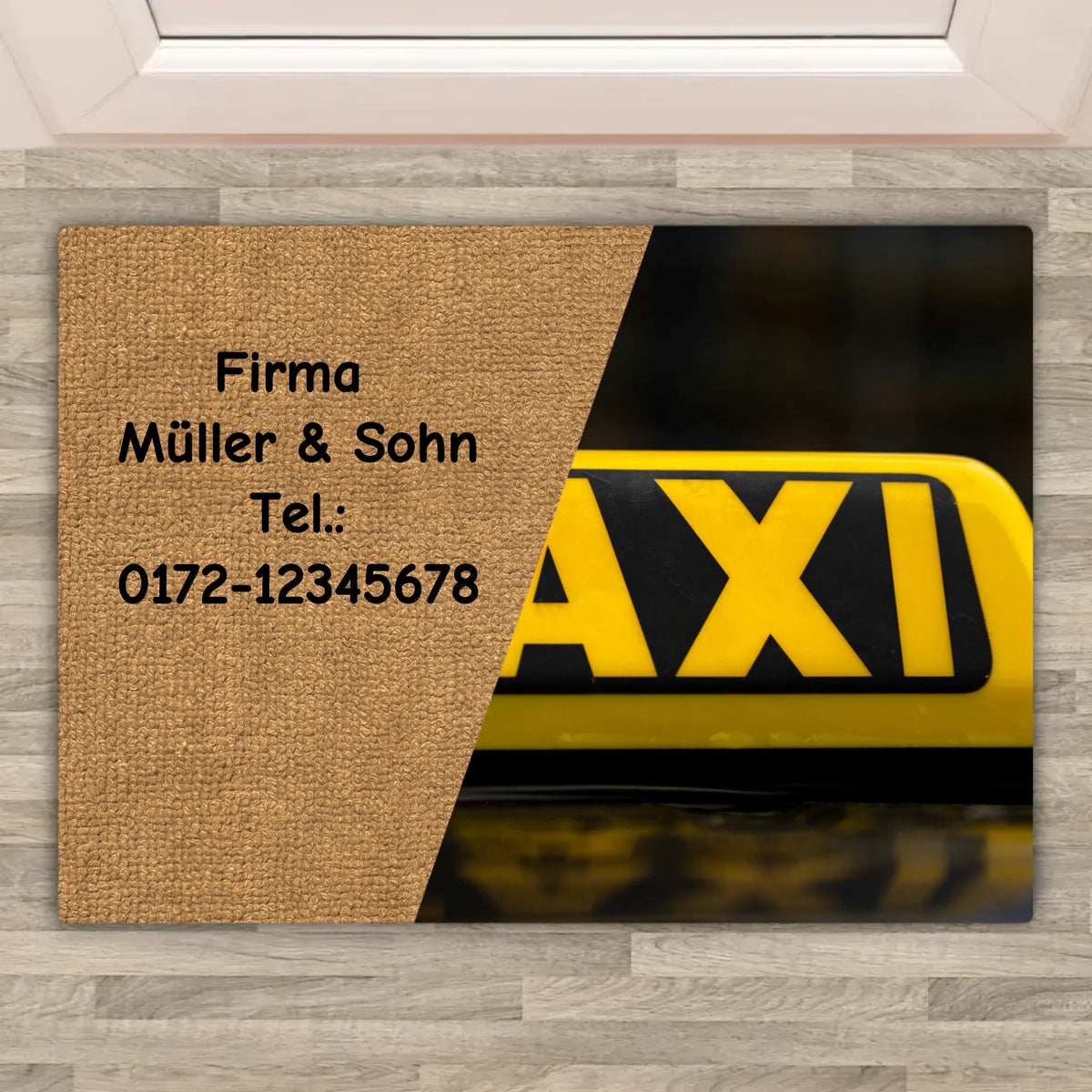 Personalisiertes Schild: Logo-Türschild mit Text, Foto, Telefonnummer - individuelles Türschild | Personalize Palace