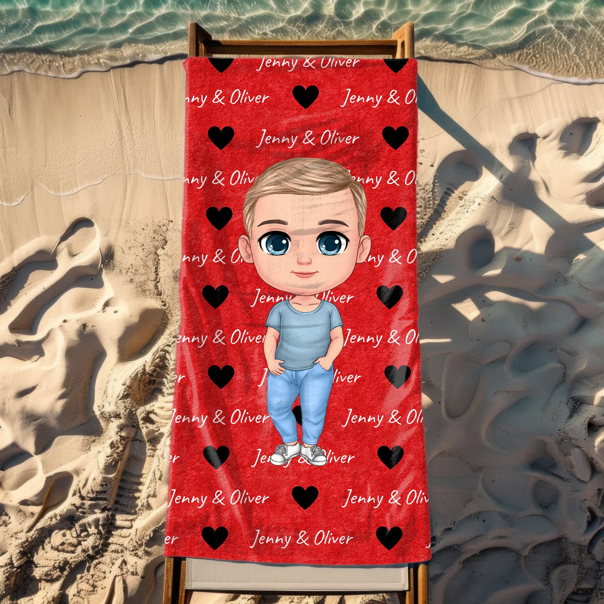 Foto auf dem Badehandtuch - individuelles Handtuch | Personalize Palace