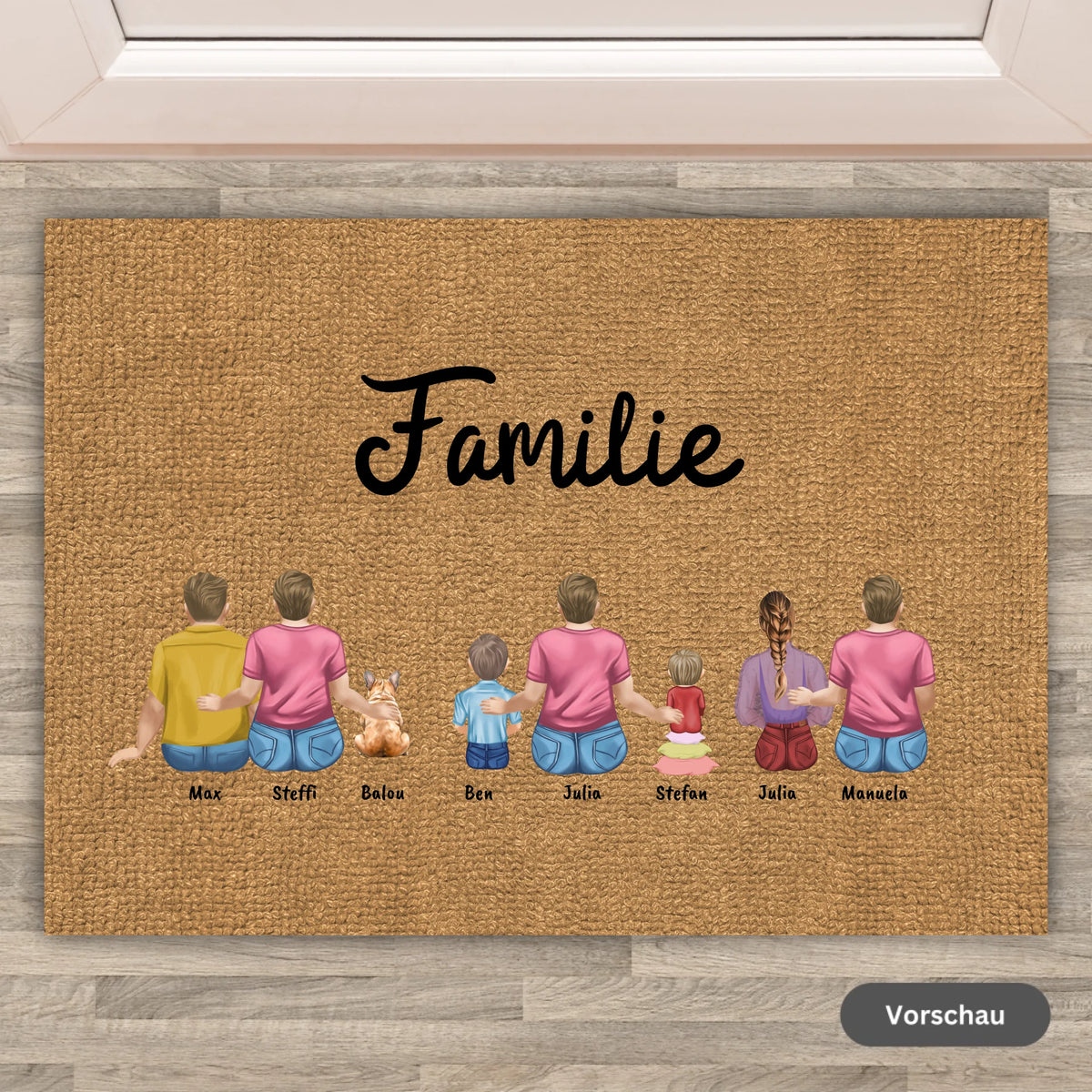 Personalisierte Fußmatte: Schuhe und Pfoten - Individuelle Fußmatte | Personalize Palace
