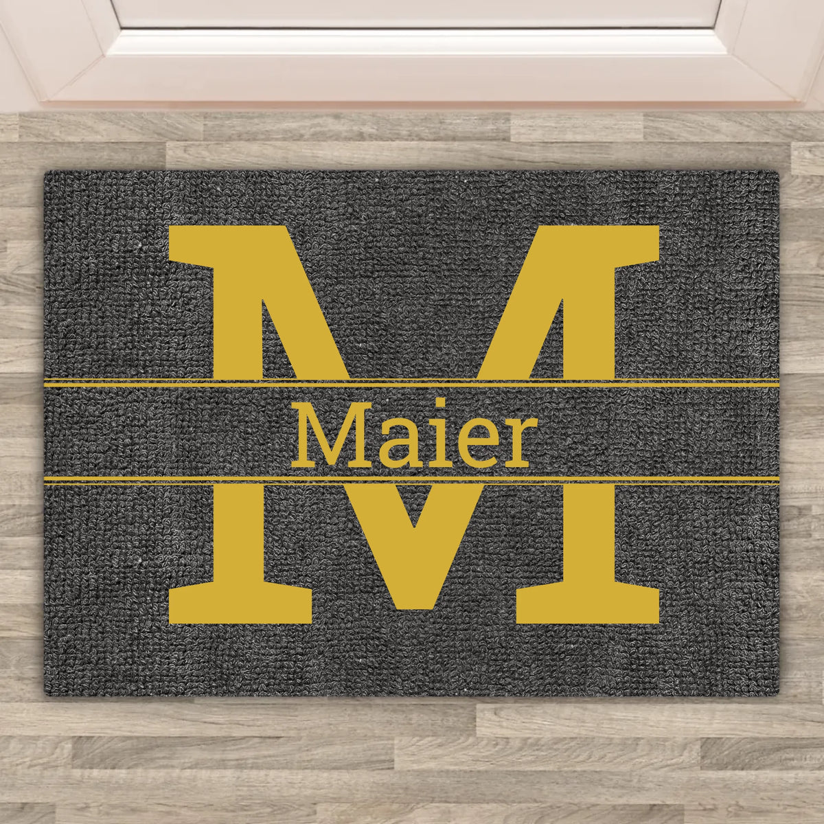 Personalisierte Fußmatte: Monogramm, Initialen mit Familiennamen- individuelle Fußmatte | Personalize Palace