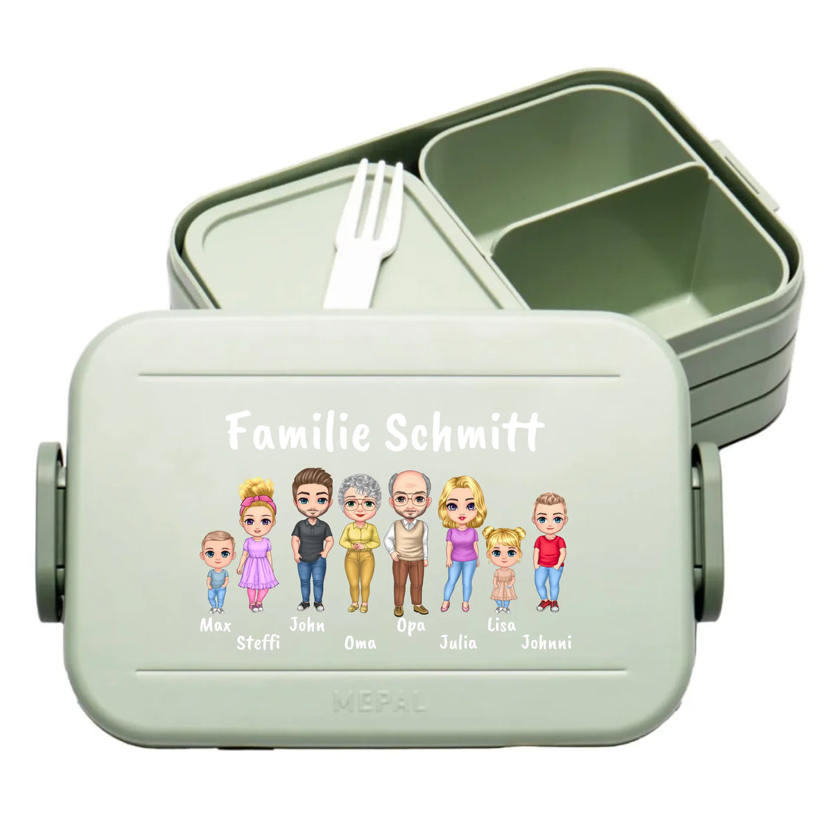 Familien Brotbox für die Schule, Pause, Arbeit - individuelle Brotdose | Personalize Palace