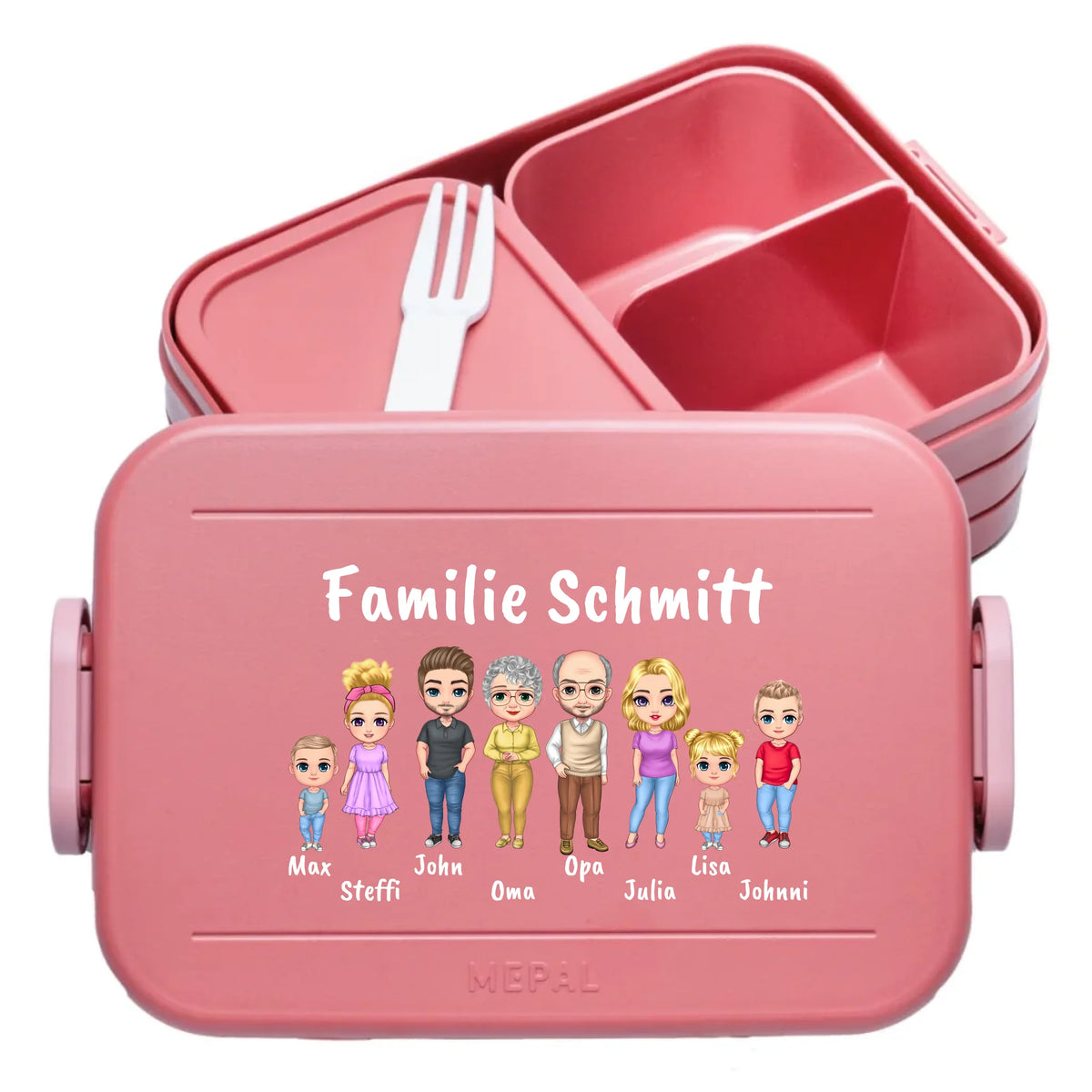Familien Brotbox für die Schule, Pause, Arbeit - individuelle Brotdose | Personalize Palace