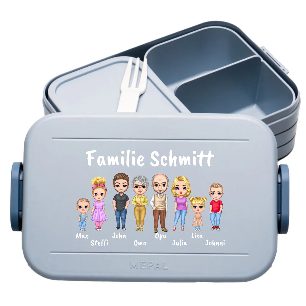 Familien Brotbox für die Schule, Pause, Arbeit - individuelle Brotdose | Personalize Palace