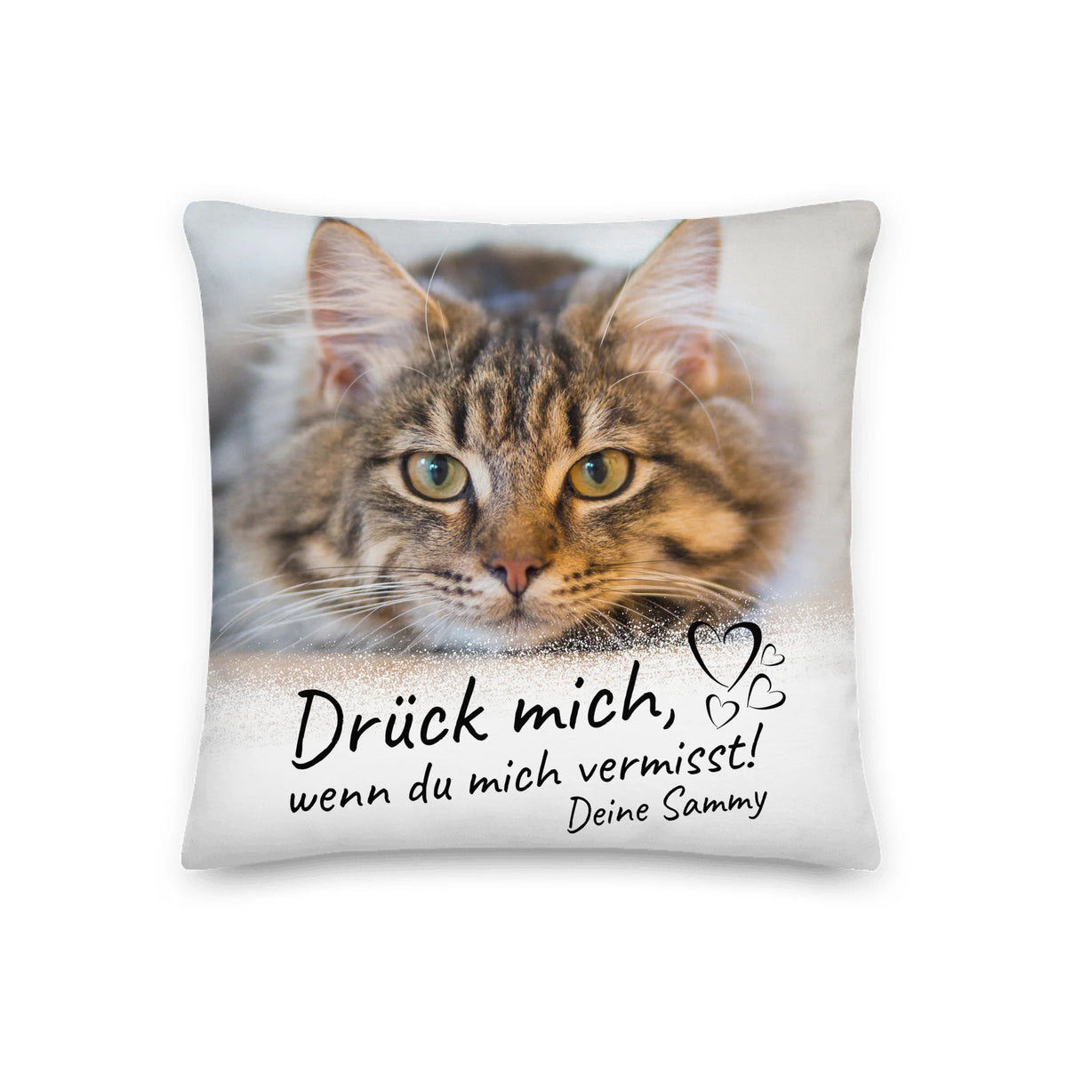 Personalisiertes Kissen: "Meine Liebe zu Dir" Trauerkissen für verstorbene Katzen und Hunde - individuelles Premium Fotokissen | Personalize Palace
