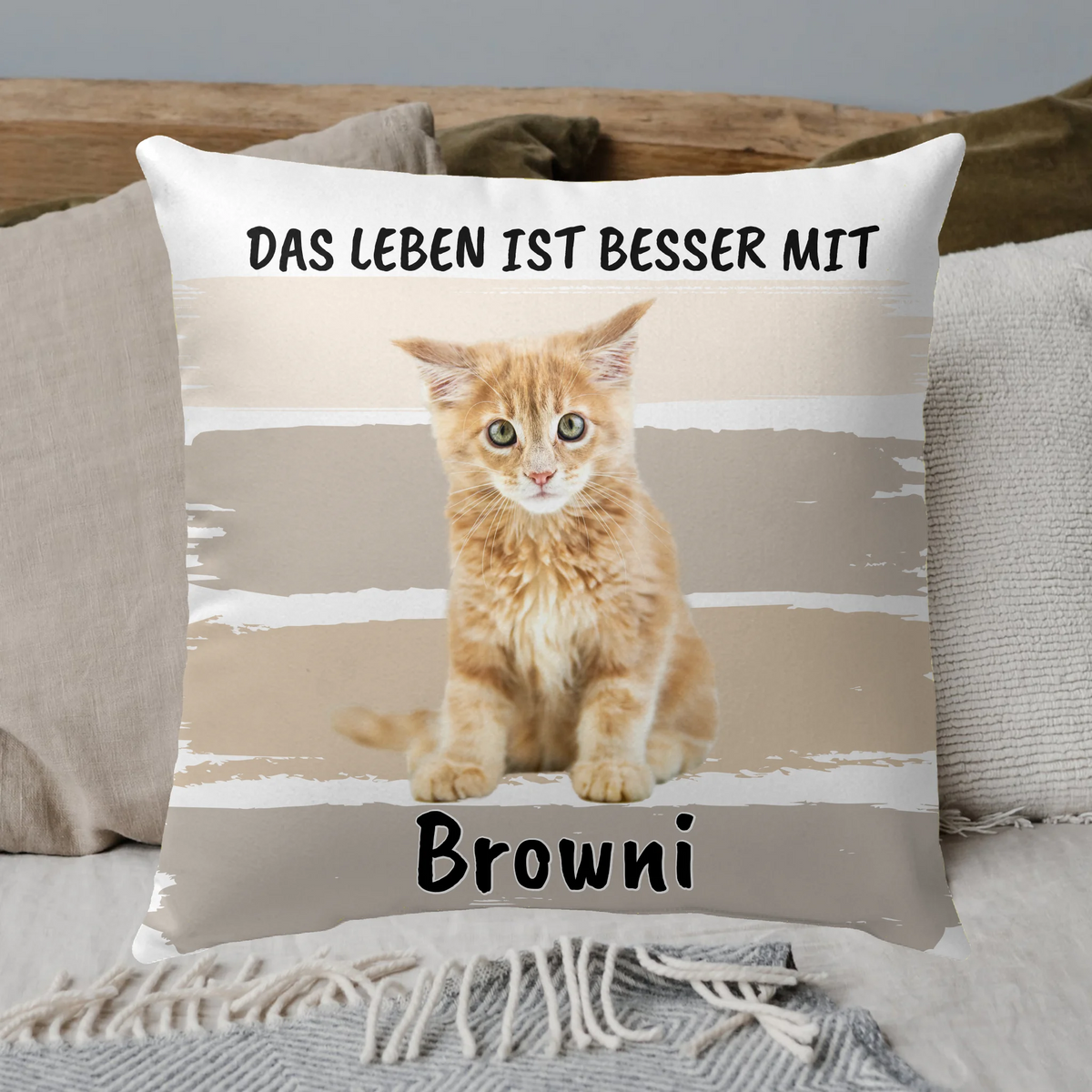 "My love for you" memorial pillow for deceased cats and dogs - personalized premium photo pillow