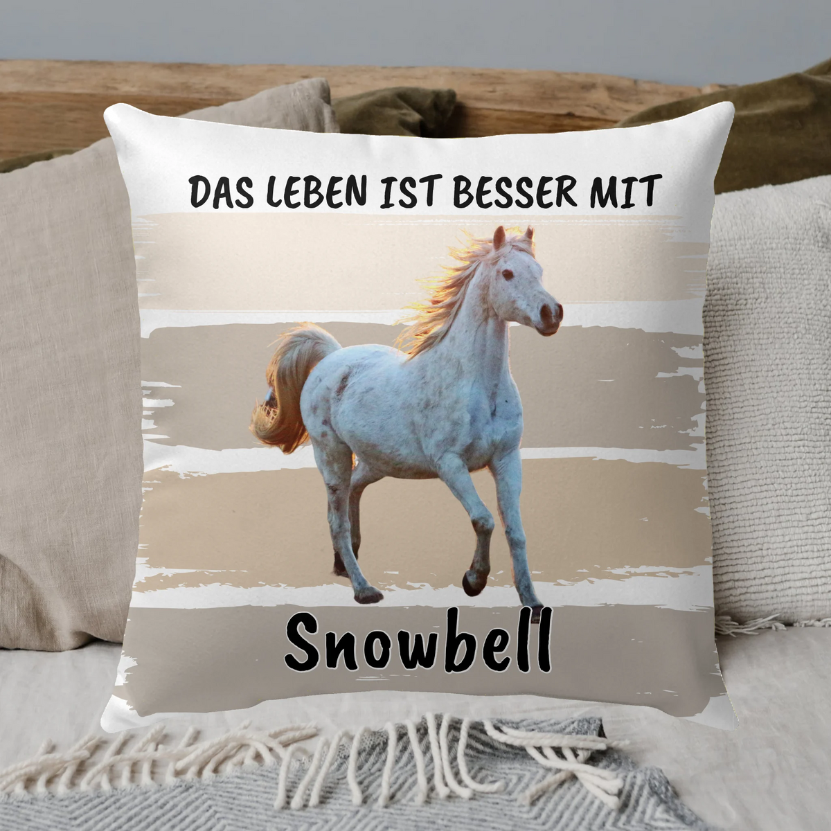 Personalisiertes Kissen: individuelles Pferde Fotokissen | Personalize Palace