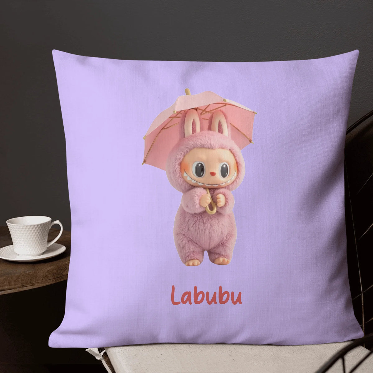 Personalisiertes Kissen: dein Labubu auf dem Kissen mit Name - individuelles Kissen | Personalize Palace