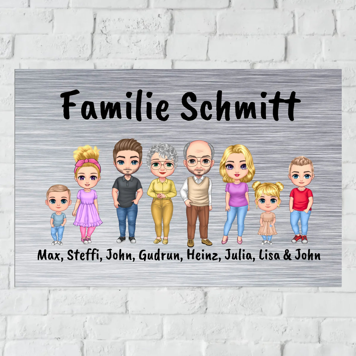 Personalisiertes Schild: dein Foto als Cartoon Zeichentrick - Individuelles Türschild | Personalize Palace