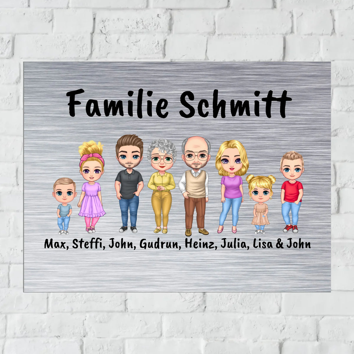Personalisiertes Schild: dein Foto als Cartoon Zeichentrick - Individuelles Türschild | Personalize Palace