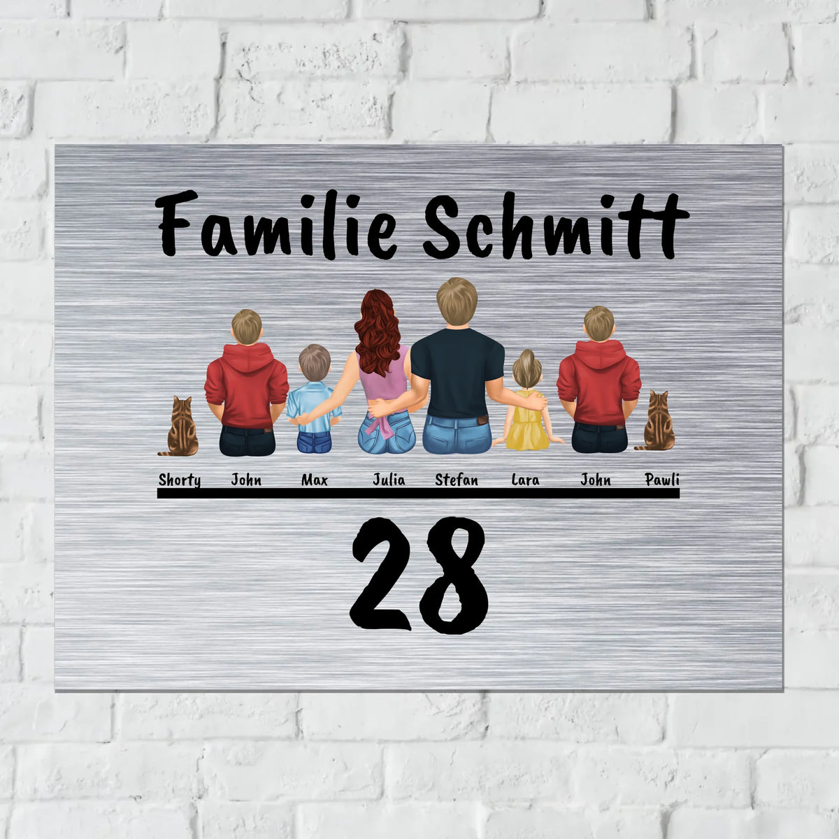 Personalisiertes Schild: Familienschild - Individuelles Türschild | Personalize Palace