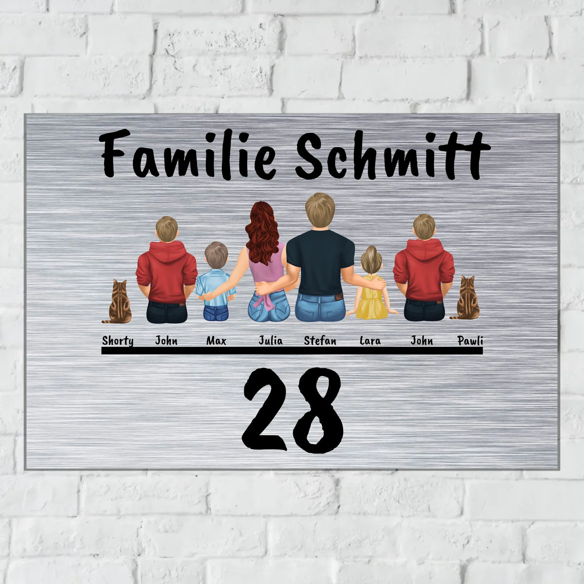 Personalisiertes Schild: Familienschild - Individuelles Türschild | Personalize Palace