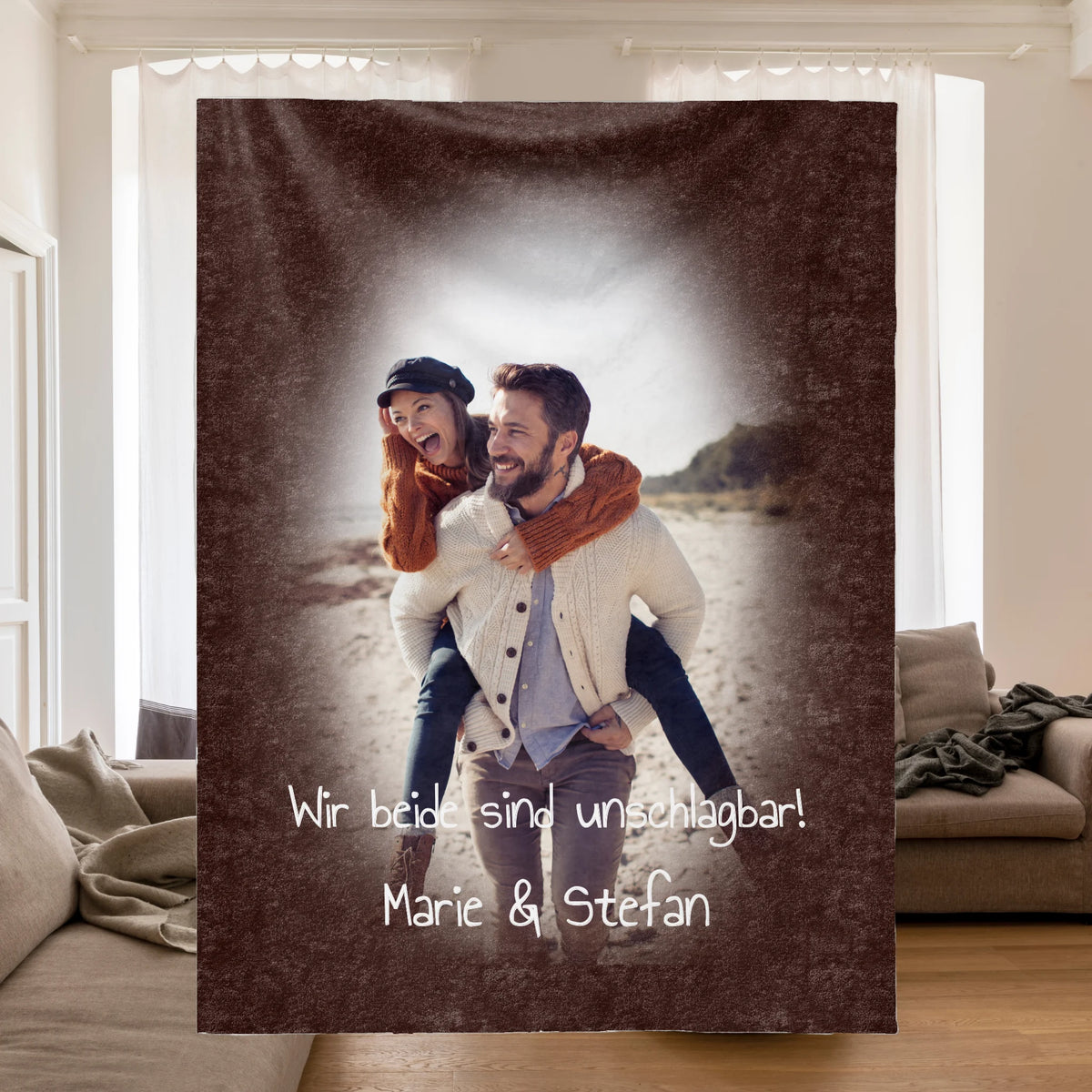 Personalisierte Decke: Paardecke mit Foto und Text - personalisierbare Decke | Personalize Palace