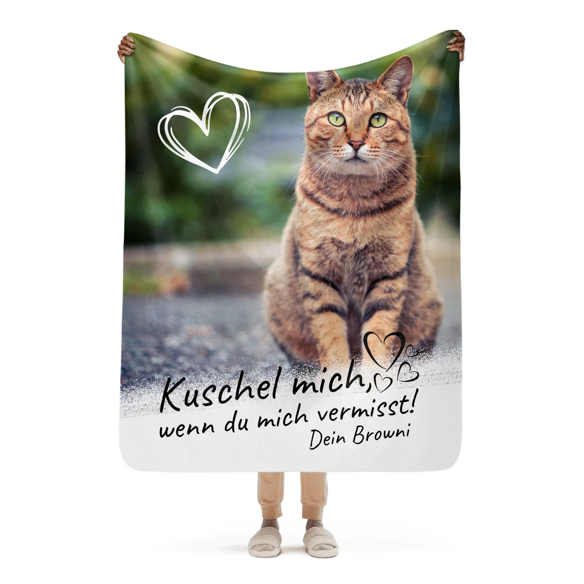 Personalisierte Decke: Katzendecke | Wenn du mich vermisst - Individuelle Fotodecke | Personalize Palace