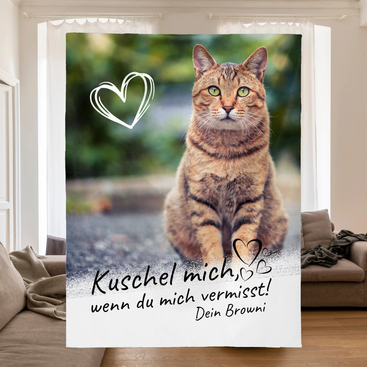 Personalisierte Decke: Katzendecke | Wenn du mich vermisst - Individuelle Fotodecke | Personalize Palace
