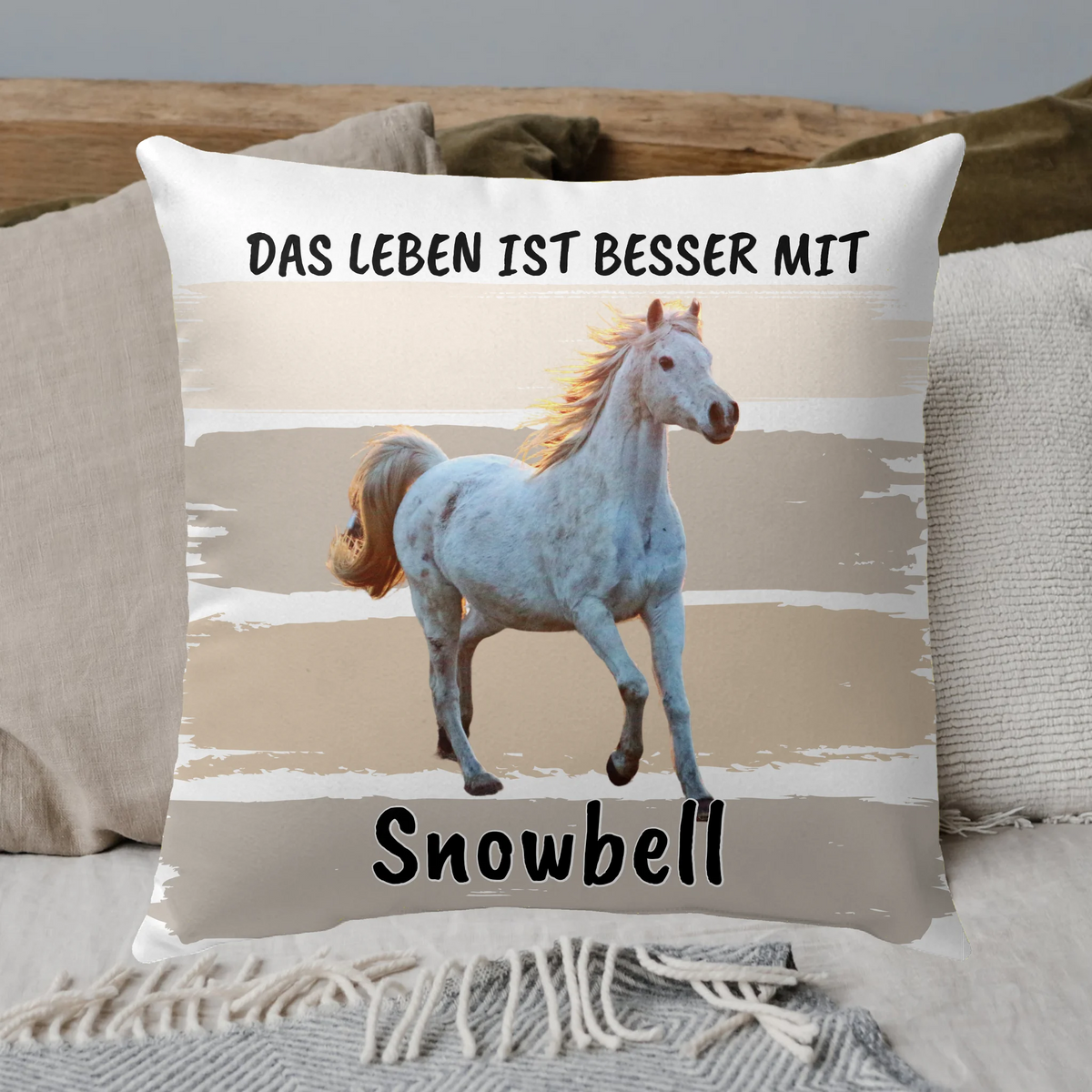 Press me - personalized horse photo blanket