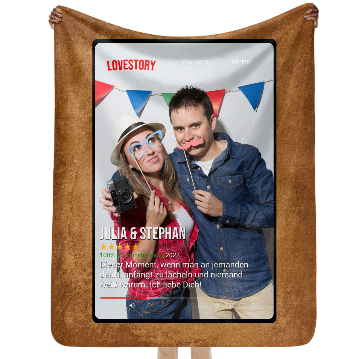 Personalisierte Decke: Wollen wir Netflix gucken? - Premium Kuscheldecke | Personalize Palace