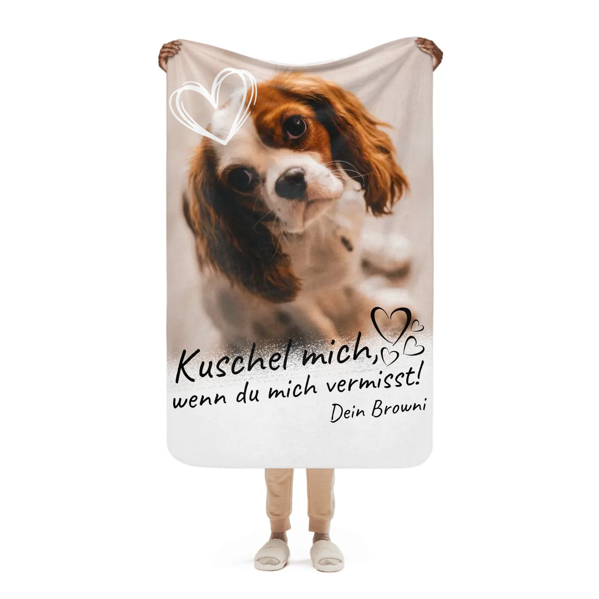Personalisierte Decke: Trauerspruch Decke als Andenken an deine Fellnase - Individuelle Decke | Personalize Palace
