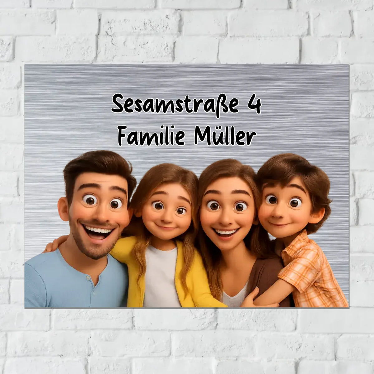 Personalisiertes Schild: Cartoon, Zeichentrick Haustürschild - Individuelles Türschild | Personalize Palace