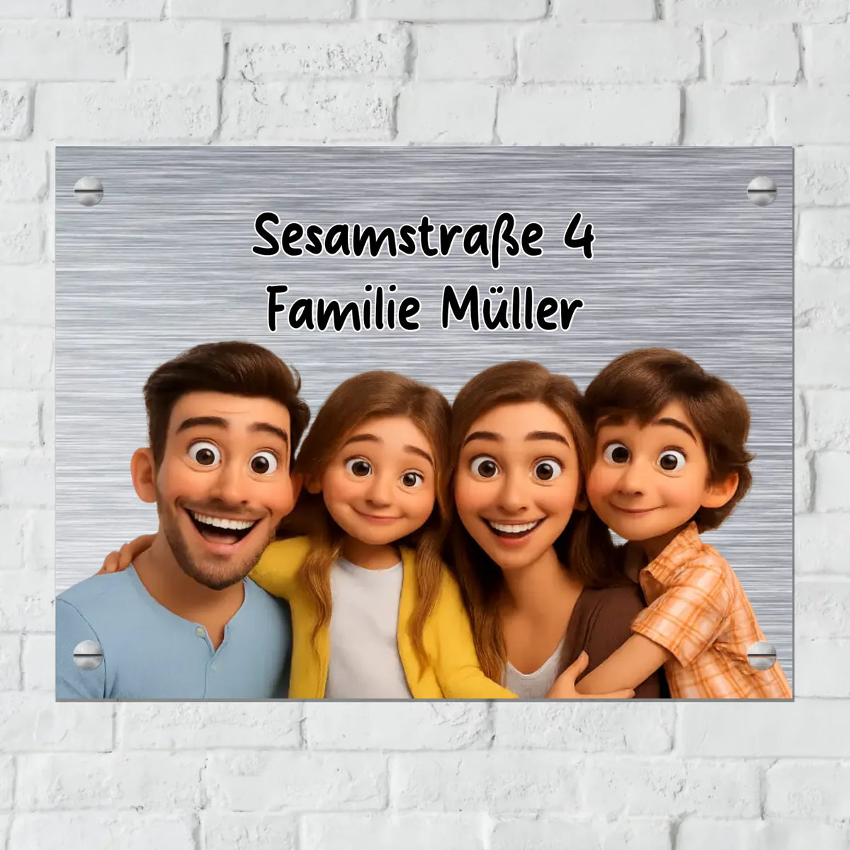 Personalisiertes Schild: Cartoon, Zeichentrick Haustürschild - Individuelles Türschild | Personalize Palace