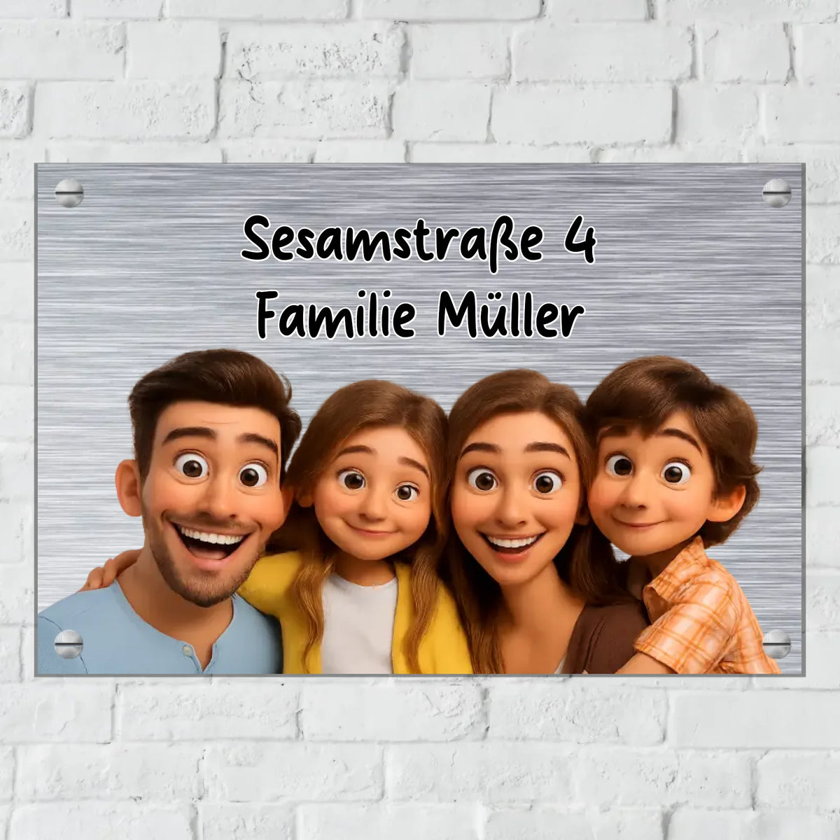 Personalisiertes Schild: Cartoon, Zeichentrick Haustürschild - Individuelles Türschild | Personalize Palace