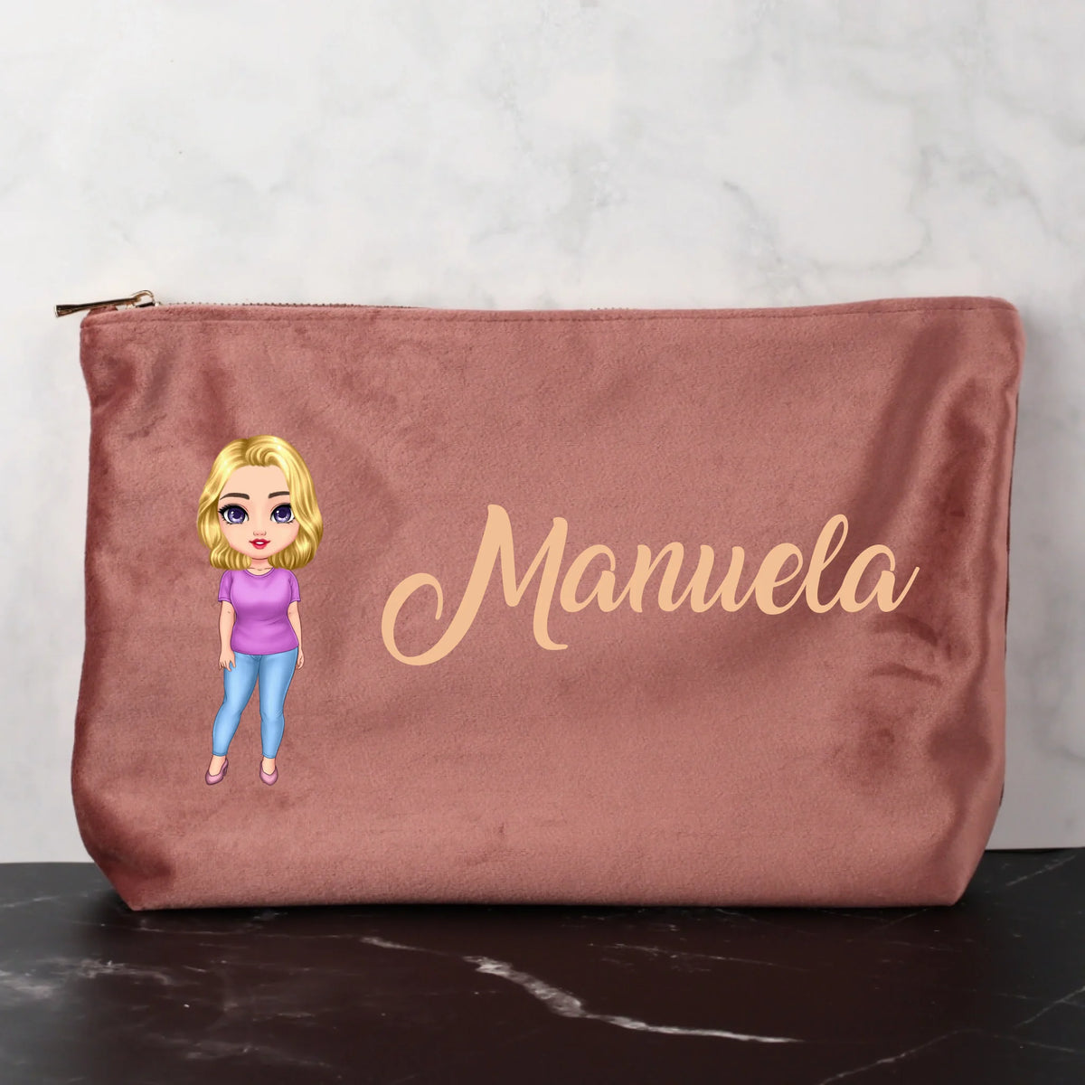 Person und Text - Individuelle Kosmetiktasche | Personalize Palace