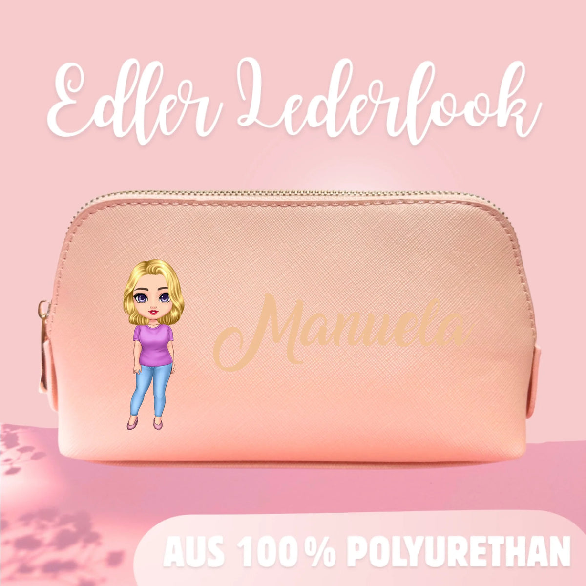 Person und Text - Individuelle Kosmetiktasche | Personalize Palace