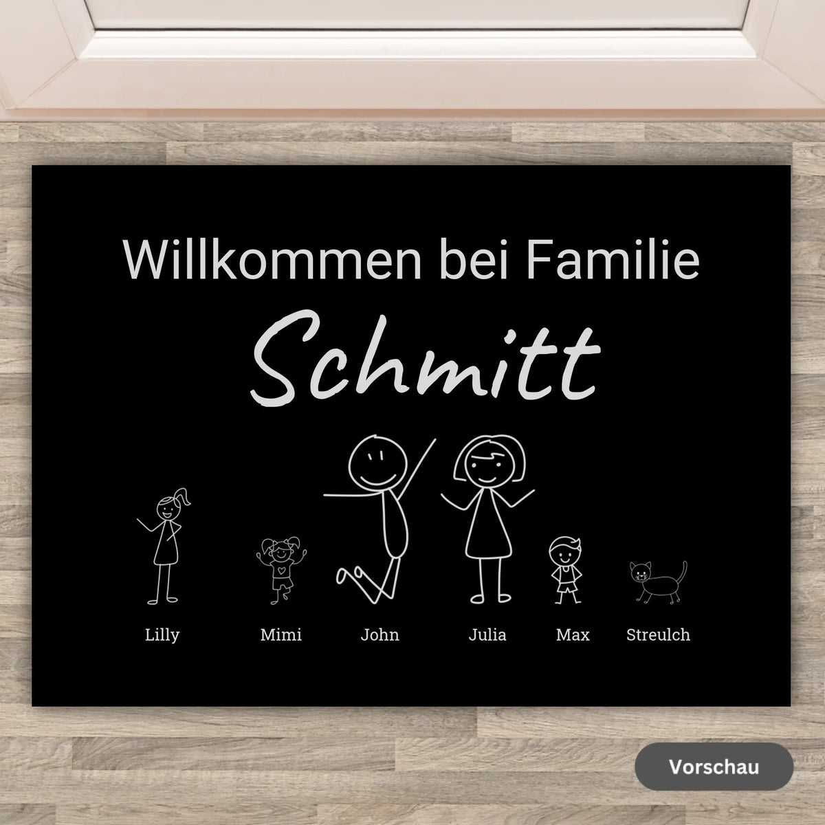 Personalisierte Fußmatte: Halloween Familie - Individuelle Fußmatte | Personalize Palace