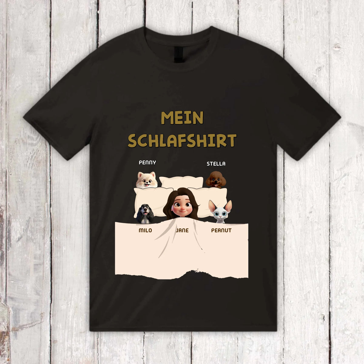 Personalisiertes T-Shirt: Mein offizielles Schlafshirt - individuelles T-Shirt | Personalize Palace
