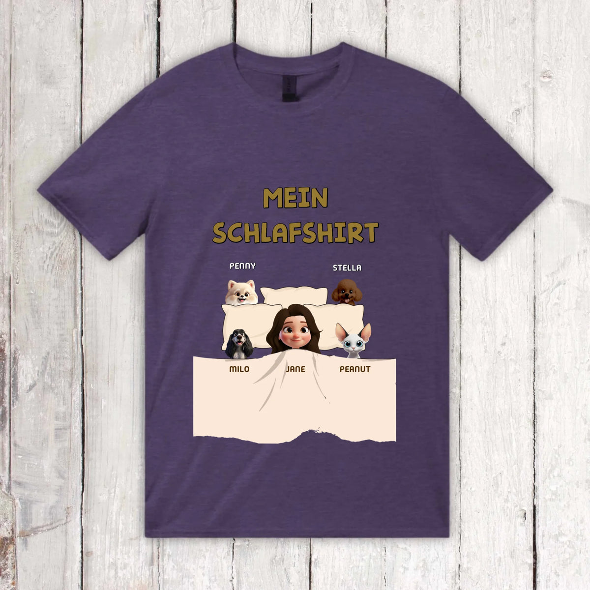 Personalisiertes T-Shirt: Mein offizielles Schlafshirt - individuelles T-Shirt | Personalize Palace