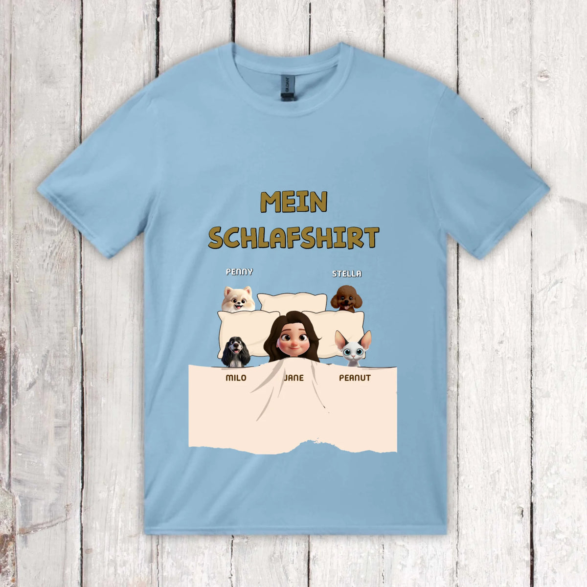 Personalisiertes T-Shirt: Mein offizielles Schlafshirt - individuelles T-Shirt | Personalize Palace