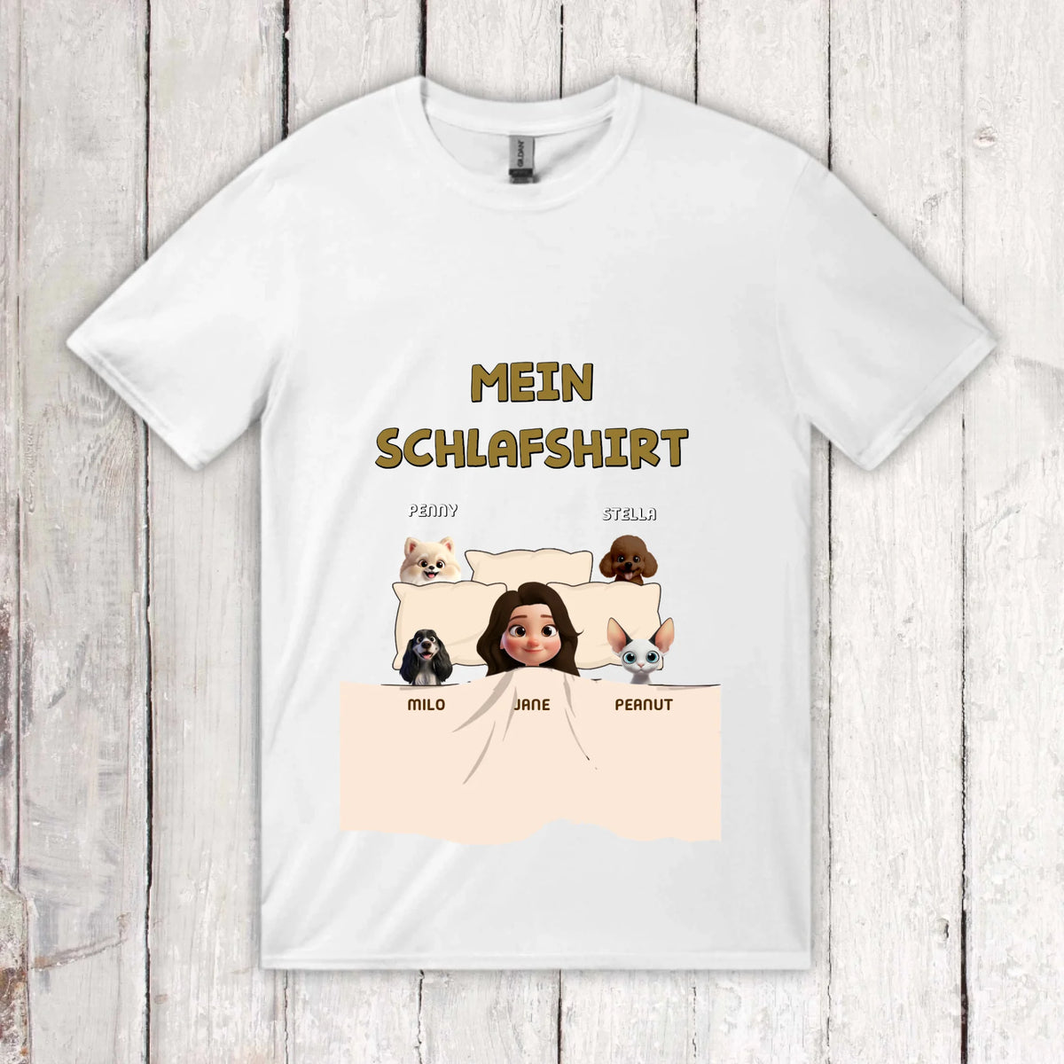 Personalisiertes T-Shirt: Mein offizielles Schlafshirt - individuelles T-Shirt | Personalize Palace