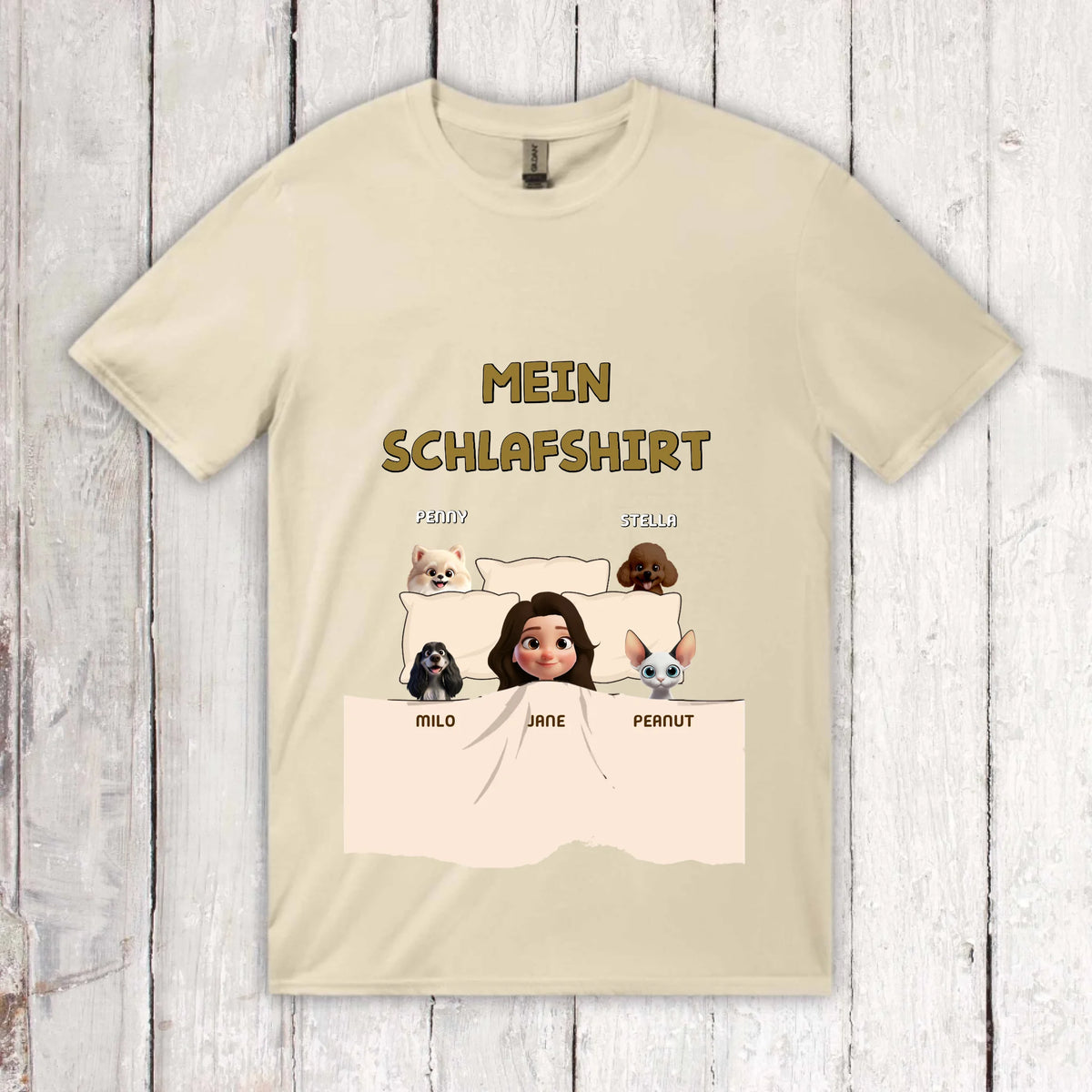 Personalisiertes T-Shirt: Mein offizielles Schlafshirt - individuelles T-Shirt | Personalize Palace