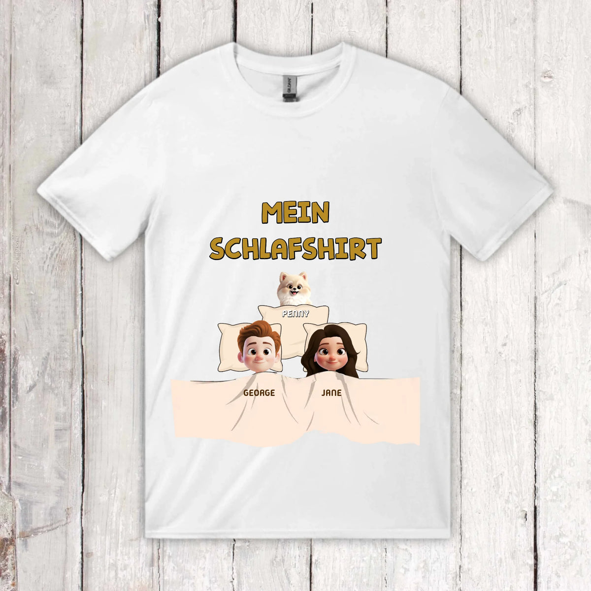 Personalisiertes T-Shirt: Mein Schlafshirt - individuelles T-Shirt | Personalize Palace