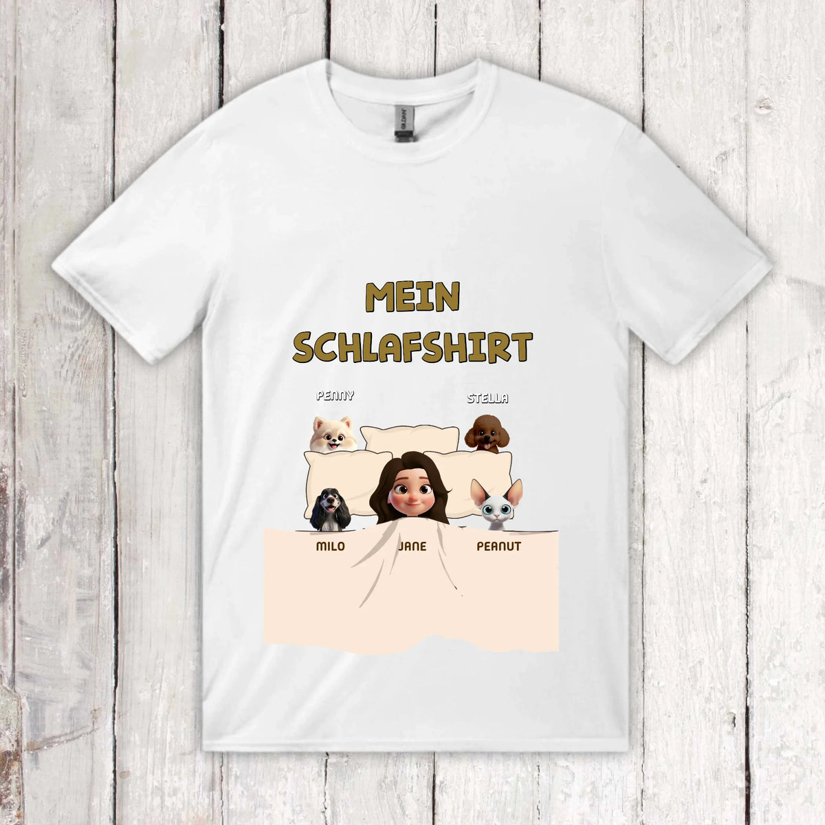 Personalisiertes T-Shirt: Mein Schlafshirt - individuelles T-Shirt | Personalize Palace