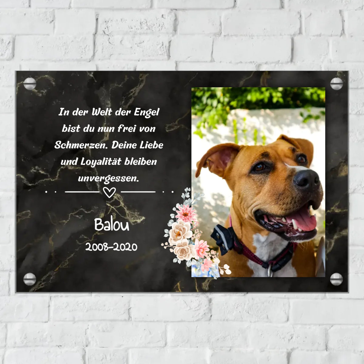 Personalisiertes Schild: Trauerschild mit Trauerspruch - Individuelles Metallschild (2) | Personalize Palace