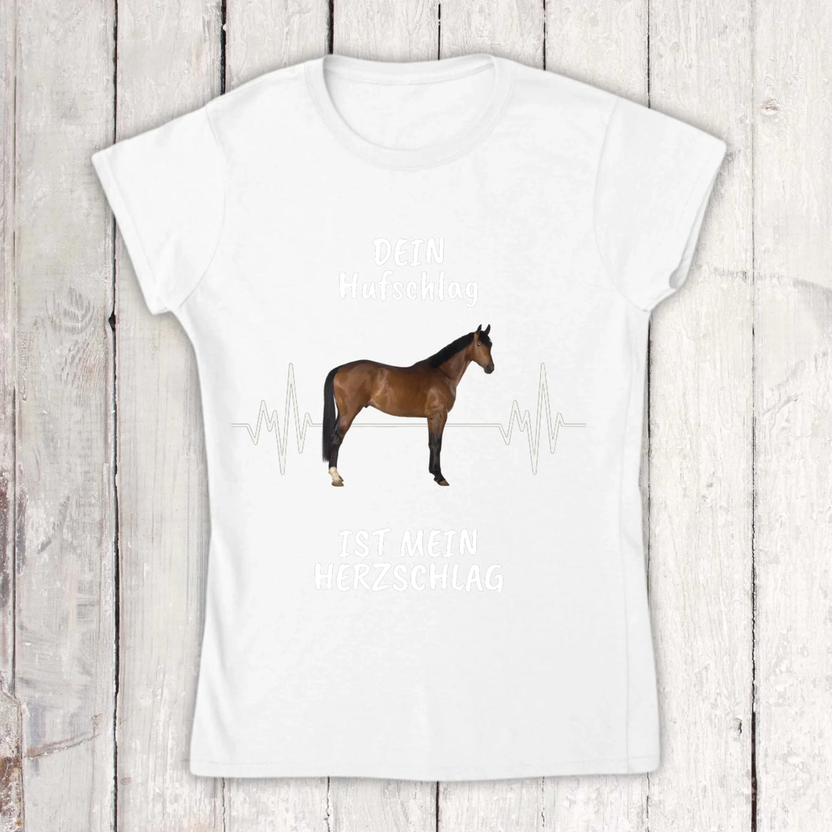 Hoodie with horse heartbeat and your photo - personalized hoodie