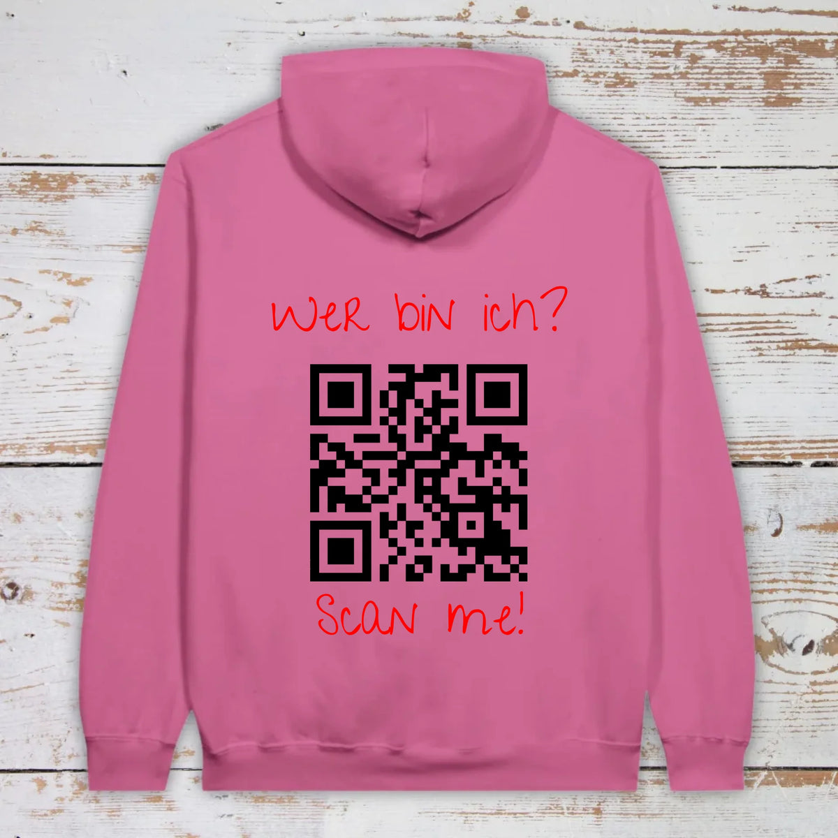 dein QR-Code | Strichcode mit Text - individueller Code Hoodie | Personalize Palace
