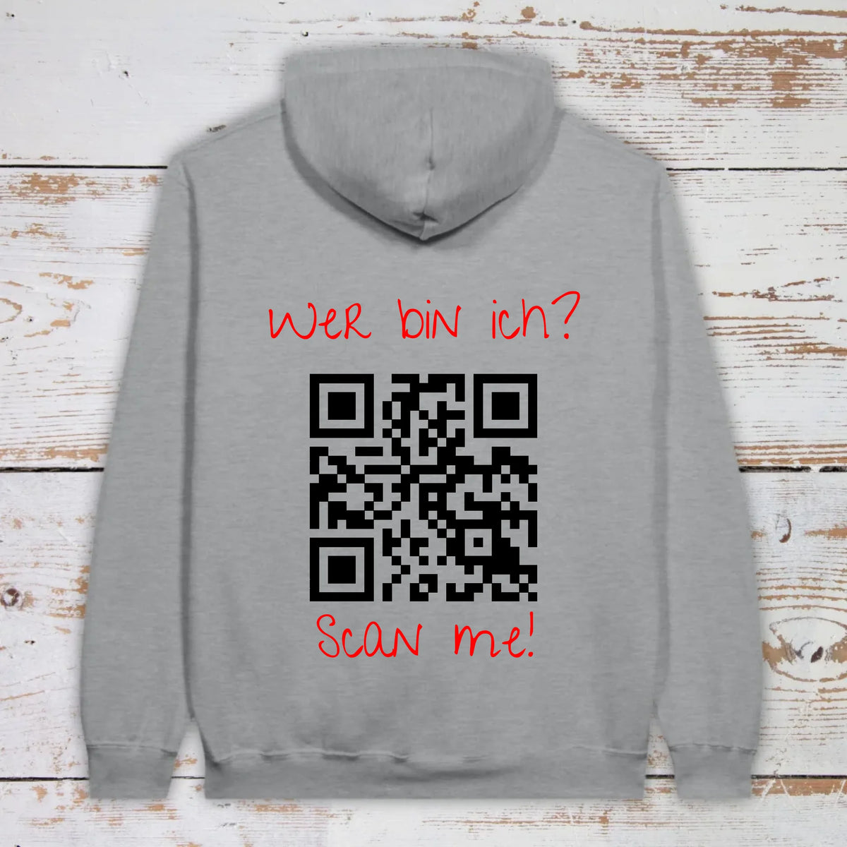dein QR-Code | Strichcode mit Text - individueller Code Hoodie | Personalize Palace