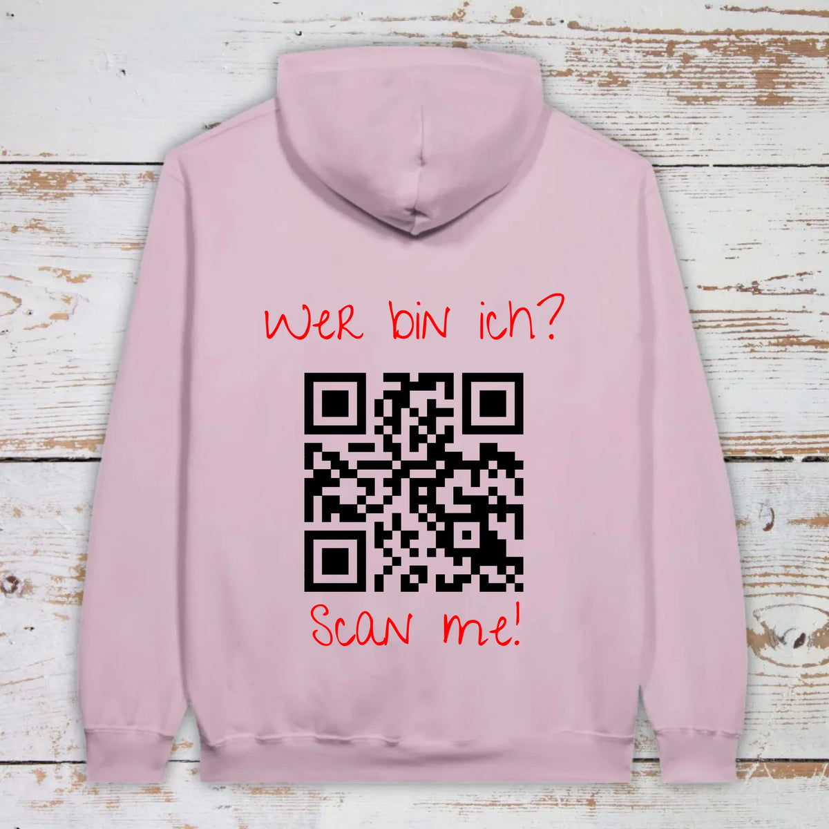 dein QR-Code | Strichcode mit Text - individueller Code Hoodie | Personalize Palace