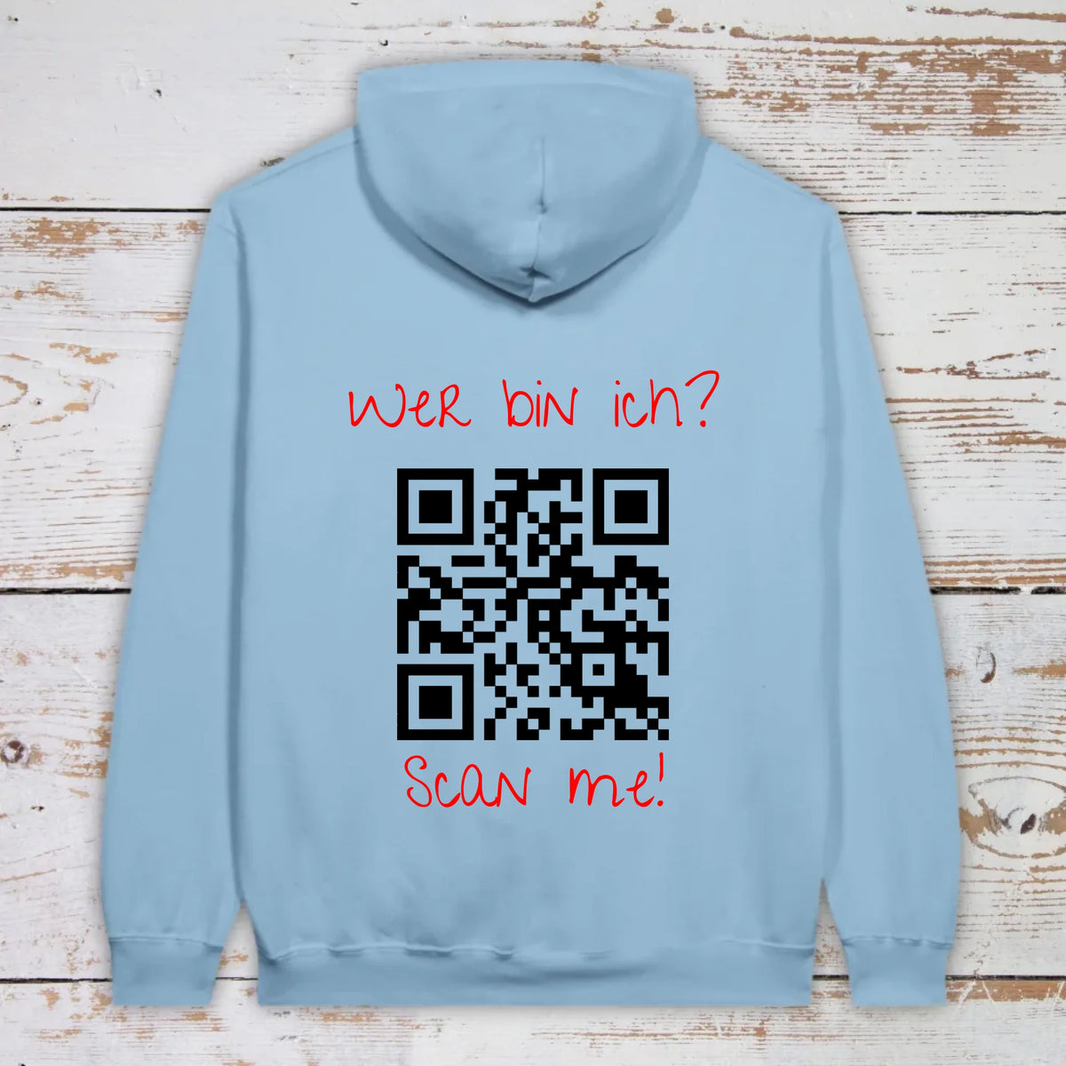 dein QR-Code | Strichcode mit Text - individueller Code Hoodie | Personalize Palace
