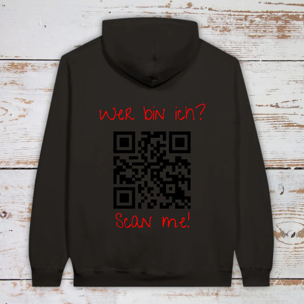 dein QR-Code | Strichcode mit Text - individueller Code Hoodie | Personalize Palace