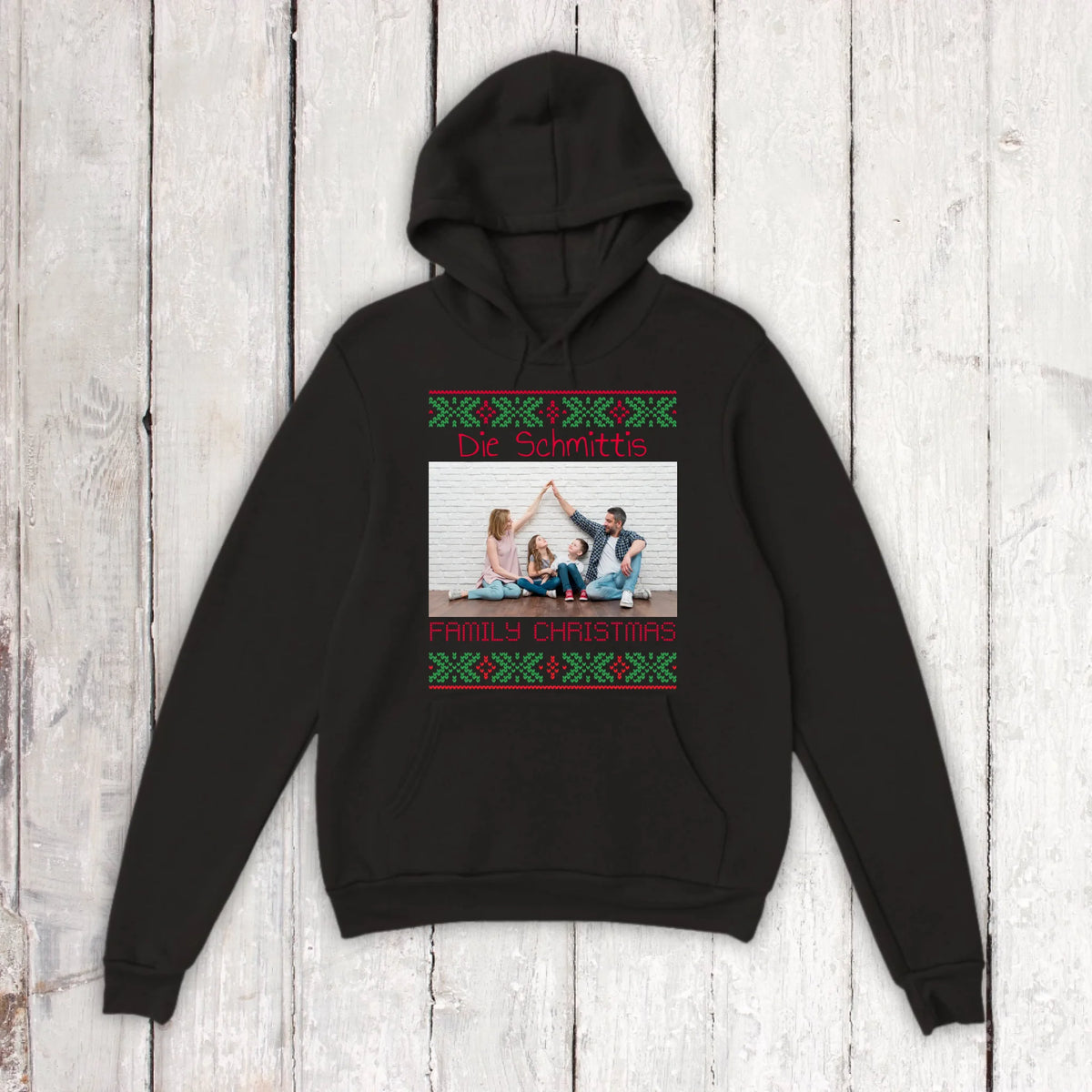 Ugly Weihnachts-Sweater mit deinem Foto und Text - personalisiere dein X-Mas | Personalize Palace