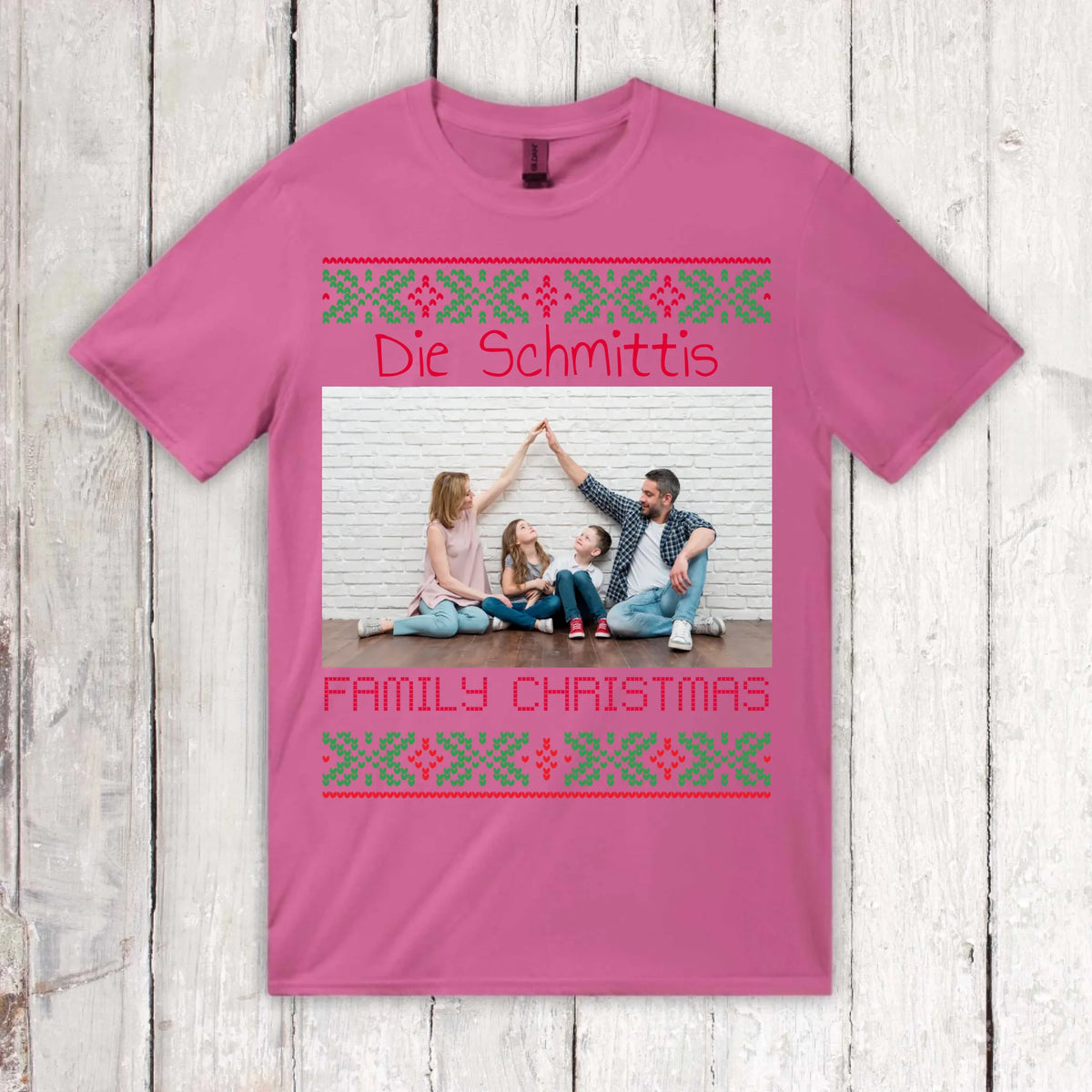 Ugly Weihnachts-T-Shirt mit deinem Foto und Text - personalisiere dein X-Mas | Personalize Palace