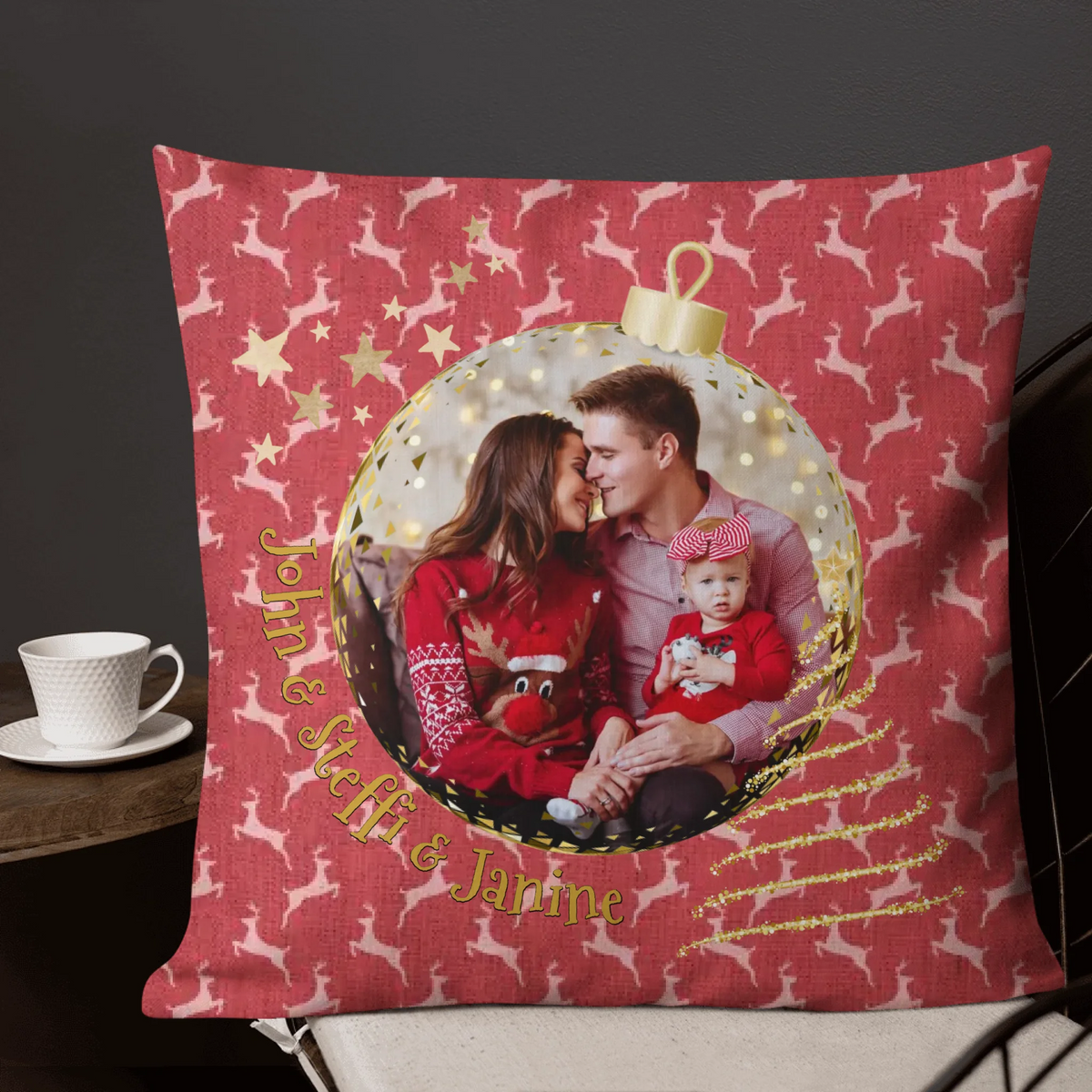 Personalisiertes Kissen: Weihnachtskissen mit Foto - individuelles Premium Fotokissen | Personalize Palace