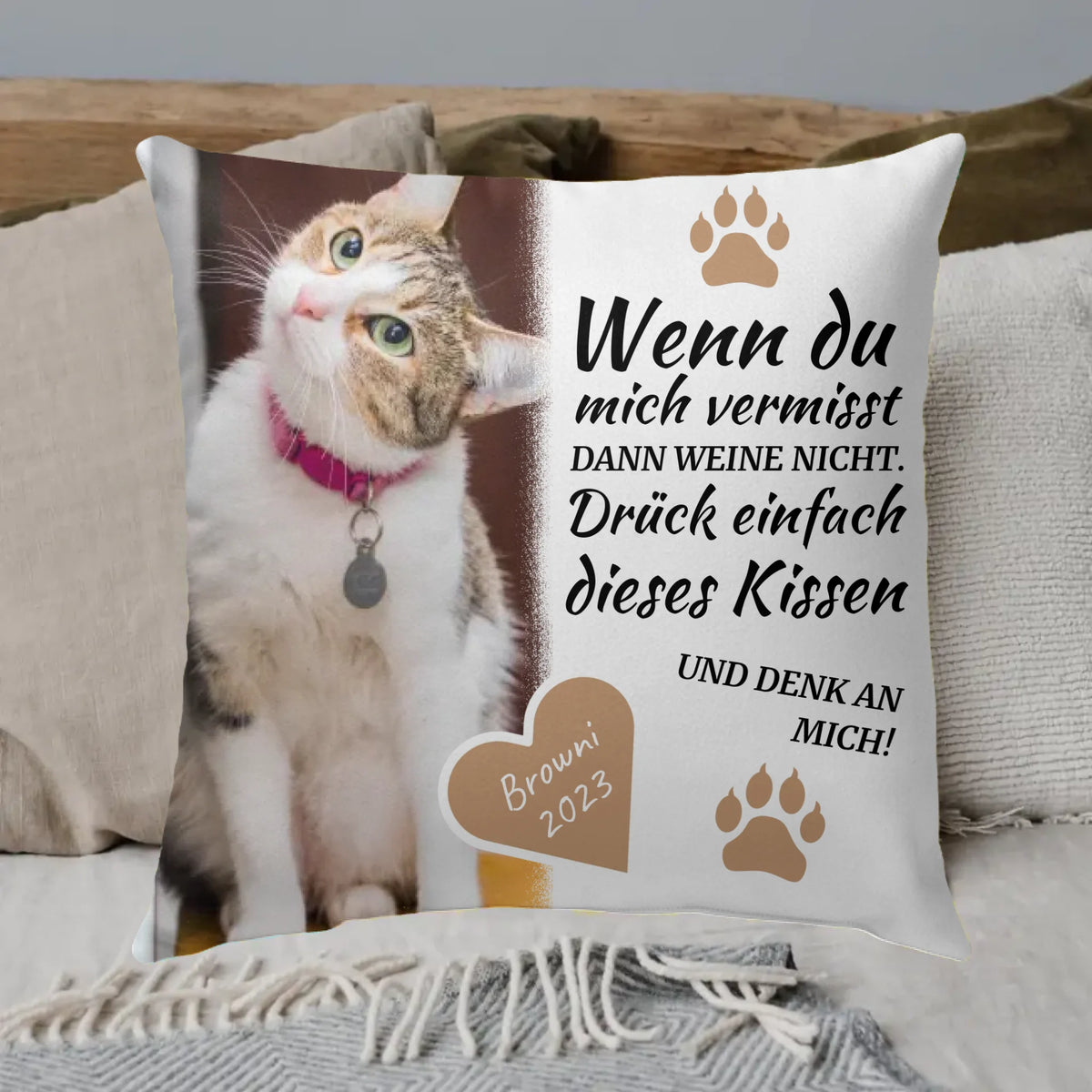 Personalisiertes Kissen: Weihnachtskissen mit Foto - individuelles Premium Fotokissen | Personalize Palace