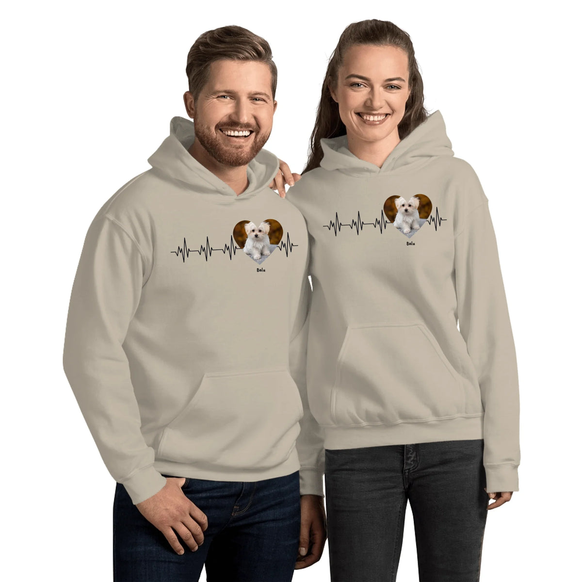 Herzschlag mit Foto - Individueller Hoodie | Personalize Palace