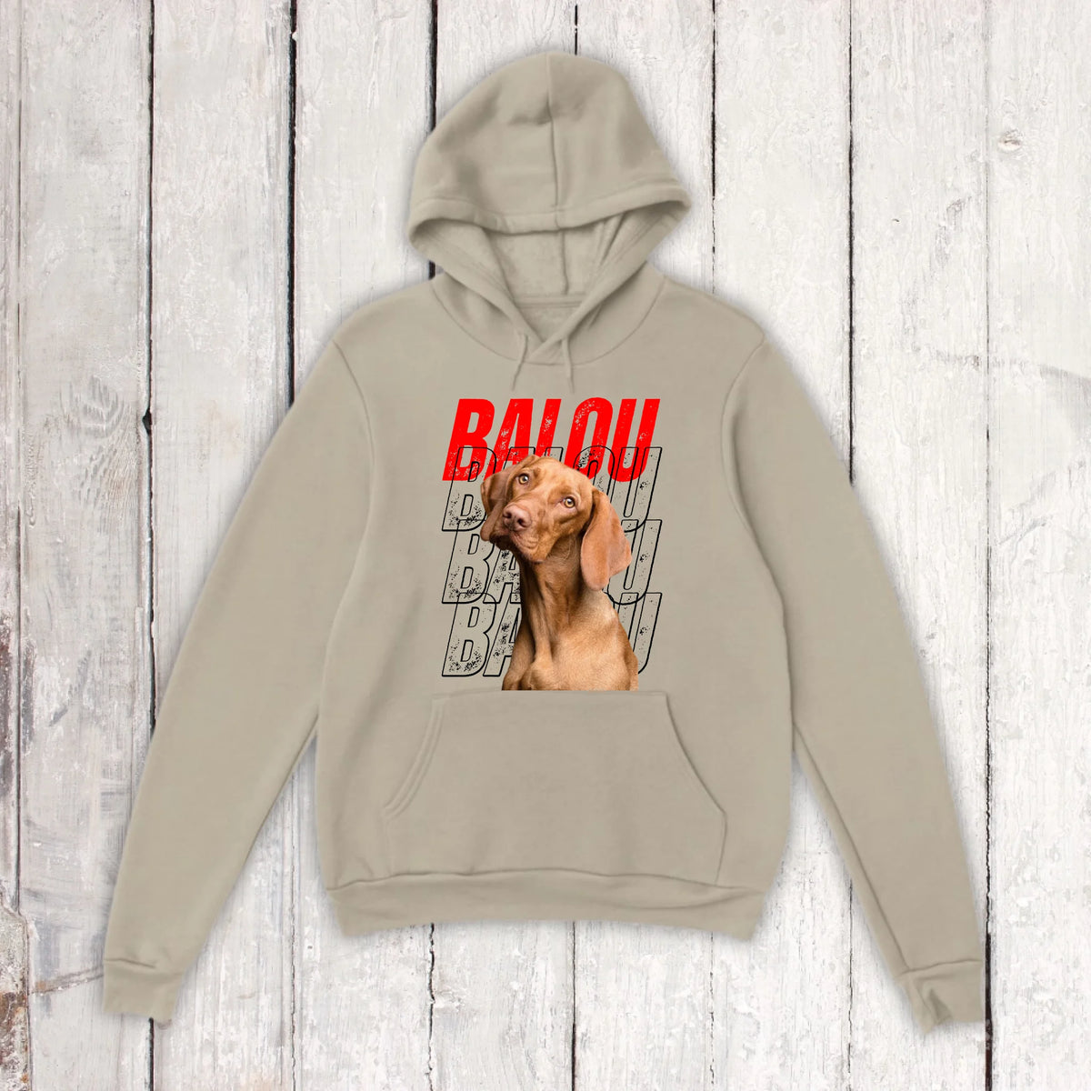 Hundename mit Bild - individueller Hoodie | Personalize Palace
