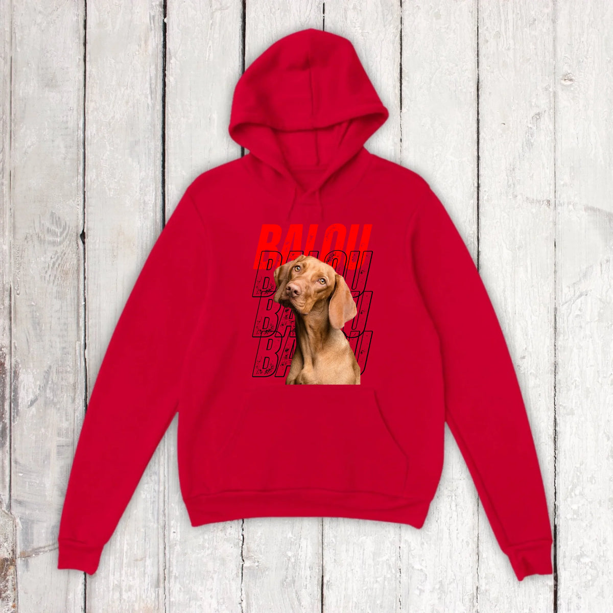 Hundename mit Bild - individueller Hoodie | Personalize Palace