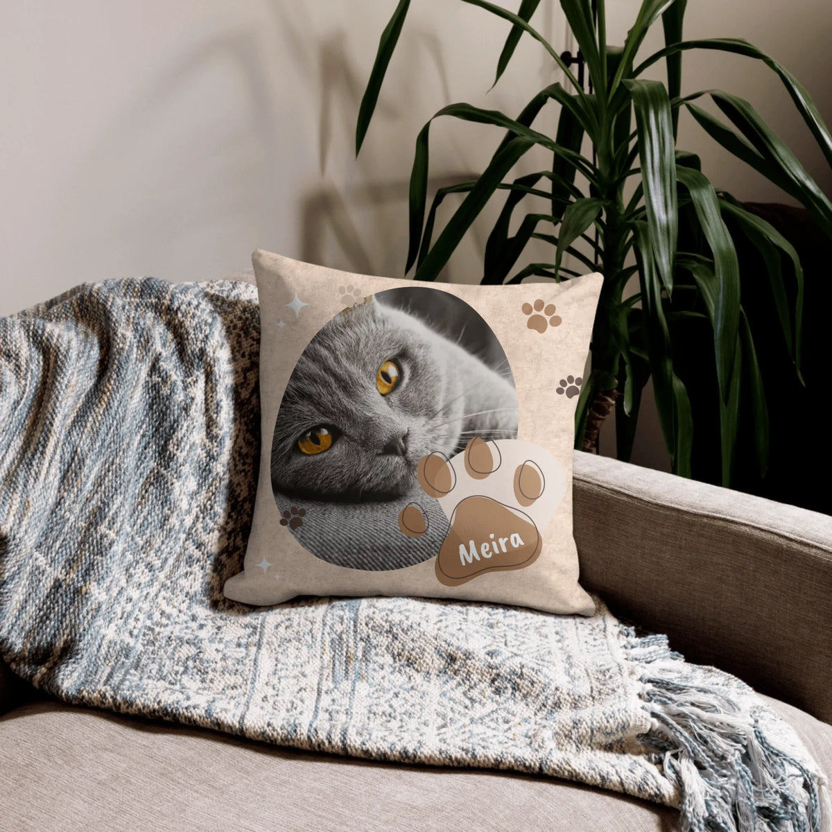 Personalisiertes Kissen: Katzen-Foto Kissen - individuelles Kissen | Personalize Palace