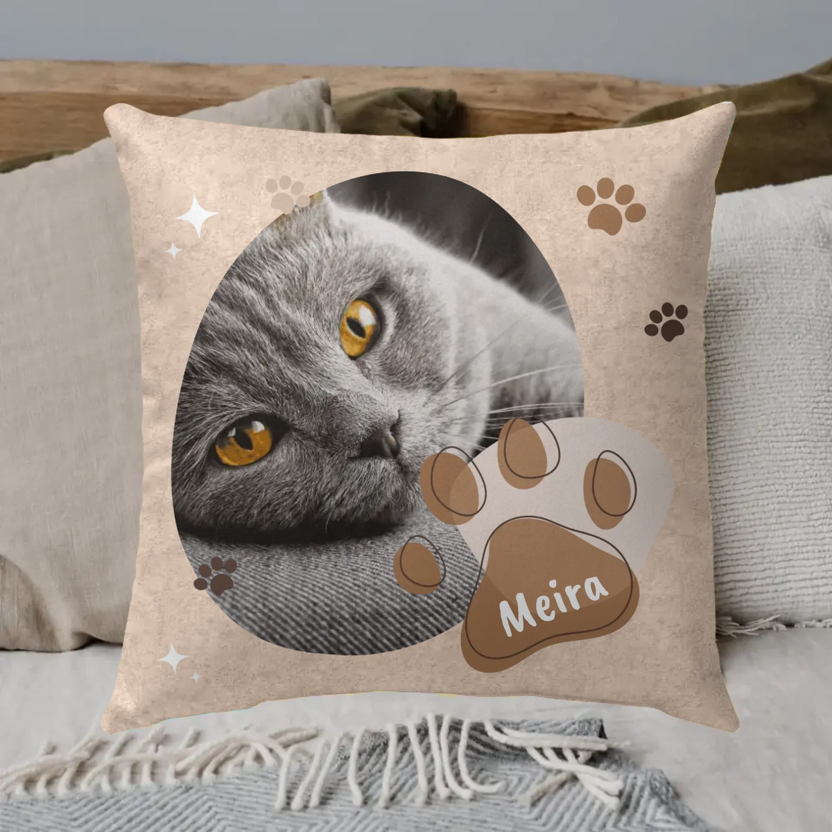 Personalisiertes Kissen: Katzen-Foto Kissen - individuelles Kissen | Personalize Palace